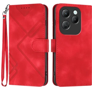 Infinix Hot 40 Için Çizgi Desenli Pu Kılıf (Yurt Dışından)