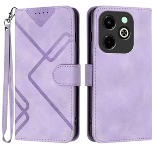 Infinix Hot 40I Için Çizgi Desenli Pu Kılıf (Yurt Dışından)