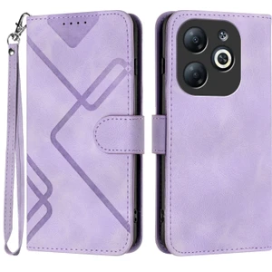Infinix Smart 8 Için Çizgi Desenli Pu Kılıf (Yurt Dışından)