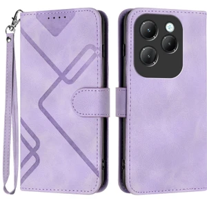 Infinix Hot 40 Için Çizgi Desenli Pu Kılıf (Yurt Dışından)