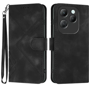 Infinix Hot 40 Için Çizgi Desenli Pu Kılıf (Yurt Dışından)