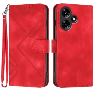 Infinix Hot 30 Için Çizgi Desenli Pu Kılıf (Yurt Dışından)