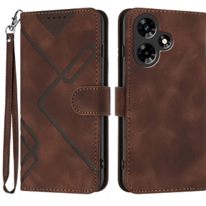 Infinix Hot 30 Için Çizgi Desenli Pu Kılıf (Yurt Dışından)