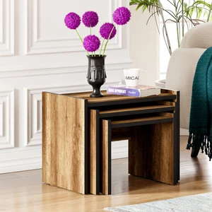 ZG4 3'lü Zigon Sehpa - Ceviz