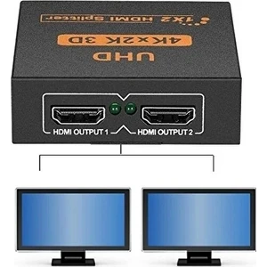 2123 2 Port HDMI Çoklayıcı Splitter - 4K Çözünürlük - Ultra Çoğaltıcı Adaptör