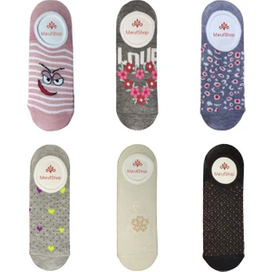 Maruf Shop 6 Adet Kadın Likralı Pamuk Babet Çorap