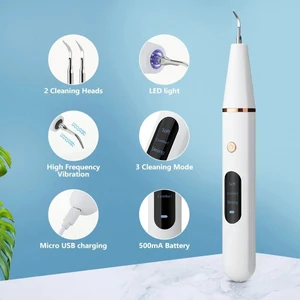 Şarjlı Ultrasonic Titreşi Mli Diş Tartar Temizleme 3 Modlu Led Işıklı 8 Farklı Alet Temizleme