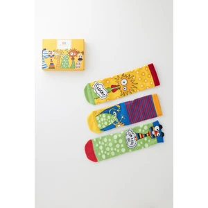 Katia & Bony Erkek Çocuk Horoz Desenli 3'lü Kutulu Soket Çorap