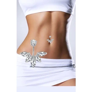 Ares Collection Cerrahi Çelik Zirkon Taşlı Göbek Piercingi