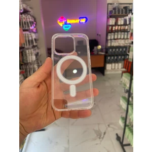 iPhone 14 Pro Max Şeffaf Magsafe Silikon Kılıf