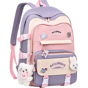 Kız Ortaokul Okul Çantası / Kore Sevimli Ilköğretim Okulu Sırt Çantası / Lise Büyük Kapasiteli Ins Çift Omuz Çantası Y255 (Yurt Dışından)