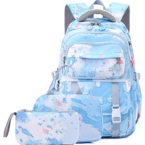 Kız Ortaokul Okul Çantası/lise Öğrencisi Büyük Kapasiteli Sırt Çantası/üniversite Öğrencisi Hafif Sırt Çantası ,üçlü Takım Y278 (Yurt Dışından)