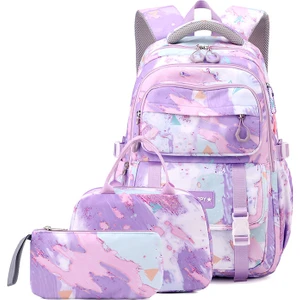 Kız Ortaokul Okul Çantası/lise Öğrencisi Büyük Kapasiteli Sırt Çantası/üniversite Öğrencisi Hafif Sırt Çantası ,üçlü Takım Y278 (Yurt Dışından)