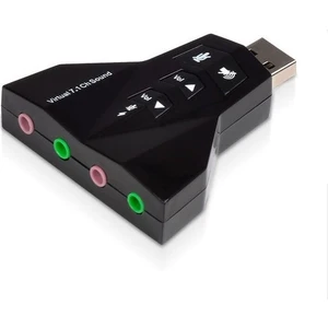 2100 Usb Ses Kartı 7.1 Kanal Çevirici Dönüştürücü Laptop Harici Kartı Mikrofon Kulaklık Girişli