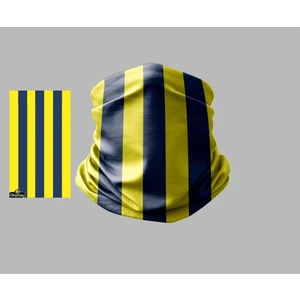 Sarı Lacivert Tasarımlı Motorcu Çok Amaçlı Outdoor Boyunluk Unisex Bandana