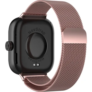 Novstrap Xiaomi Mi Band 8 Pro ile Uyumlu Kordon Mıknatıslı Metal Hasır Kordon Kayış