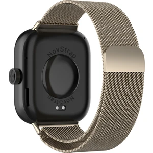 Novstrap Xiaomi Mi Band 8 Pro ile Uyumlu Kordon Mıknatıslı Metal Hasır Kordon Kayış