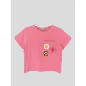 Little Star Kız Çocuk Çiçekli Tişört