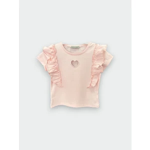 Little Star Kız Çocuk Kalp Desenli T-Shirt