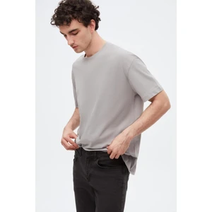 D'S Damat Comfort Gri %100 Pamuk T-Shirt 6HC14ORT02006