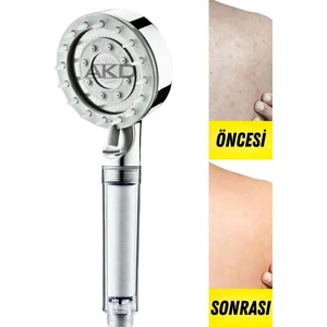 Akdoğan Yapı Ve Hırdavat 5 Fonksiyonlu Masaj Başlı Sauna Filtreli Kireç Önleyici Krom Tasarruflu Tayzikli Kaliteli Banyo Duş Başlığı 1 ADET