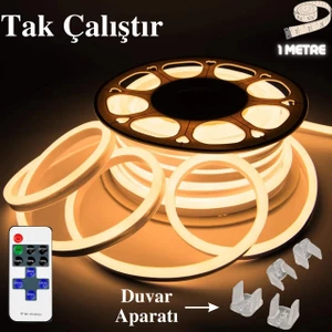 Neon Esnek Şerit LED Tak Çalıştır Kumandalı - Dimmer- Gün Işığı