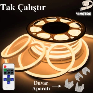 Neon Esnek Şerit LED Tak Çalıştır Kumandalı - Dimmer- Gün Işığı