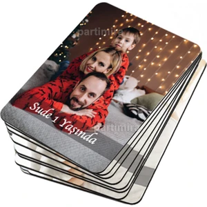 Kişiye Özel Fotoğraflı Dikdörtgen Buzdolabı Magnet Seti – Suya Dayanıklı HD Baskı, 18'li Parti Hediyelik