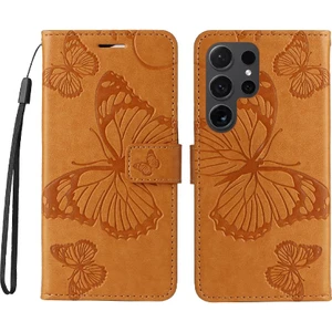 Mays Shop Kart Yuvası Standı ile Samsung Galaxy S24 Ultra Için Kılıf Darbeye Kapak Pu (Yurt Dışından)