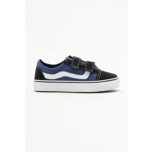 Tonny Black Çocuk Unisex Kot Mavi Kauçuk Taban Keten Cırtlı Spor Ayakkabı