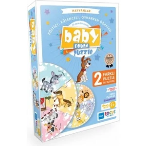 Blue Focus Blue Focus Hayvanlar Baby Round Puzzle