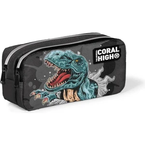 Coral High Kids Gri Dinazorlu Iki Bölmeli Kalem Çantası 22299