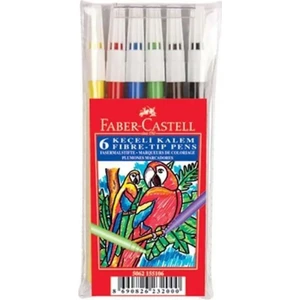 Faber Castell 6 Renk Yıkanabilir Keçeli Kalem