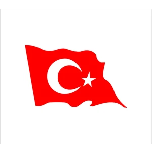 Seç Reklam Dalgalı Türk Bayrağı Sticker Çok Amaçlı Etiket Sticker