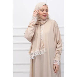 Tek Parça Başörtülü Kadın Namaz Elbisesi