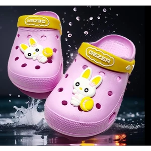 Çocuk Günlük Eva Tavşan Figürlü Delikli Plaj,deniz,havuz Sandalet Terlik