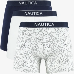 Nautıca Erkek Beyaz Desenli 3'lü Boxer X45001T.1BW