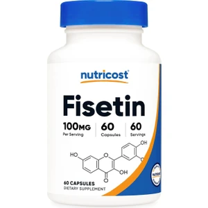 Fisetin Capsules 100MG  60 Capsules - Natural Polyphenol Antioxidant - Non-Gmo  Gluten Free  And Vegan Friendly Supplement