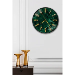 Emya Home 3D Yeşil Mermer Duvar Saati - 29 cm