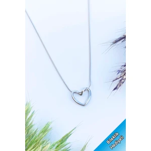 Trend Collection Kadın Paslanmaz Çelik Italyan Zincirli Düğüm Kalp Kolye (Sevgiliye Kolye)