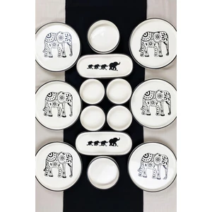 Dfn Life Elephants 14 Parça 6 Kişilik Handmade Kahvaltı Takımı