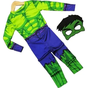 Maskeli 5-6 Yaş Hulk Çocuk Kostümü