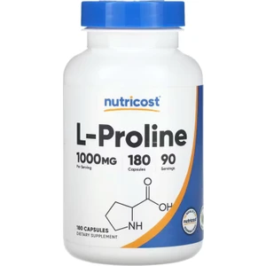 Nutricost  L-Proline  1 000 Mg  180 Capsules (500 Mg Per Capsule) usa 3533