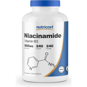 Niacinamide Niacin (Vitamin B3) 500MG  240 Capsules - Non-Gmo  Gluten Free Vitamin B3  usa