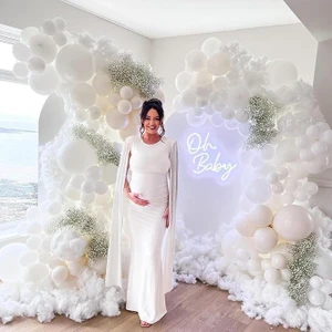 Balon Diyarı Beyaz Pastel Balon Mat Renk