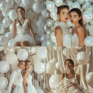 Balon Diyarı Pastel Balon Mat Beyaz