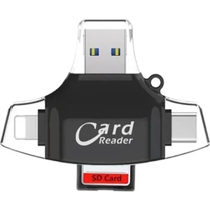 Card Reader Lightning Iphone + Microusb + Type-C Için Tf ve Sd Kart Okuyucu