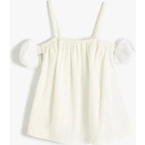 4SKG60057AK Koton  Kız Çocuk  Bluz Beyaz