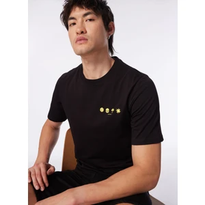Jack & Jones Bisiklet Yaka Siyah Erkek T-Shirt Jcoelmer Tee Ss Crew Neck Exc