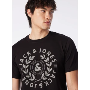 Jack & Jones Yuvarlak Yaka Siyah Erkek T-Shirt Jorjames Ss Tee Exc